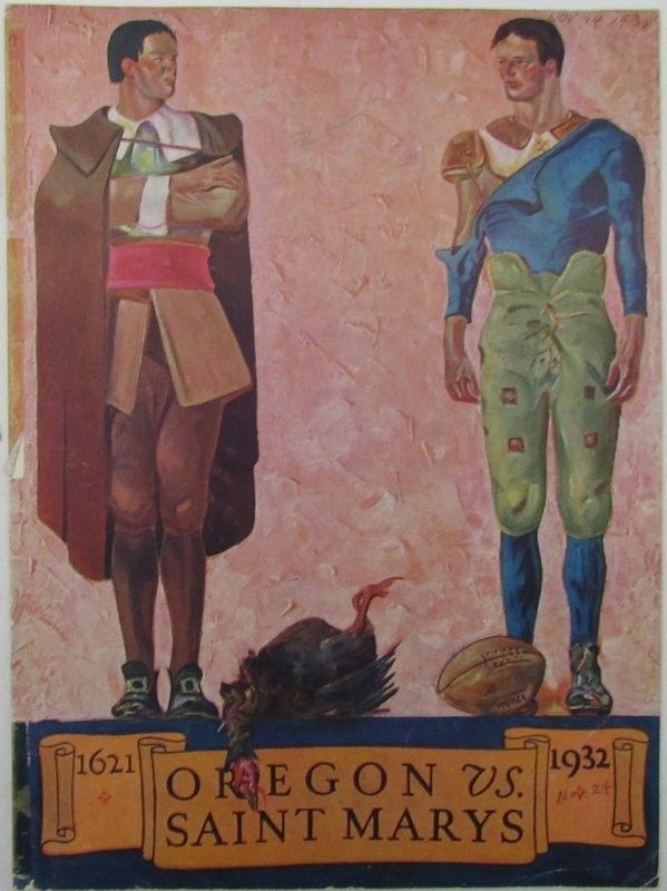 1932 Oregon vs. St. Marys College Football Game Program 11/24/32 130346