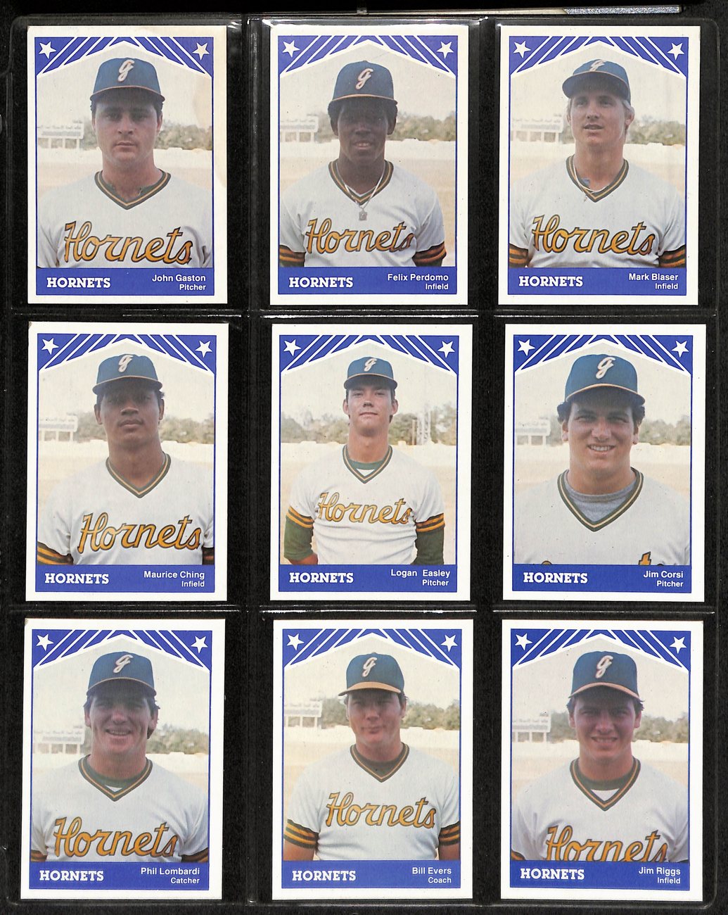 1983 TCMA Baseball Greensboro Hornets Complete Team Set (30/30) Cards 189378