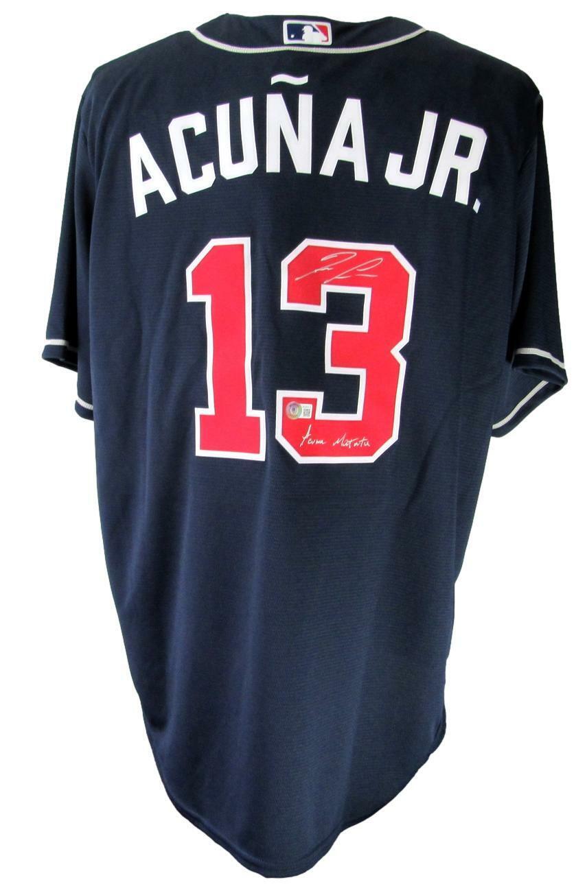 Ronald Acuna Jr Signed/Inscribed Atlanta Braves Nike Jersey Beckett 159536