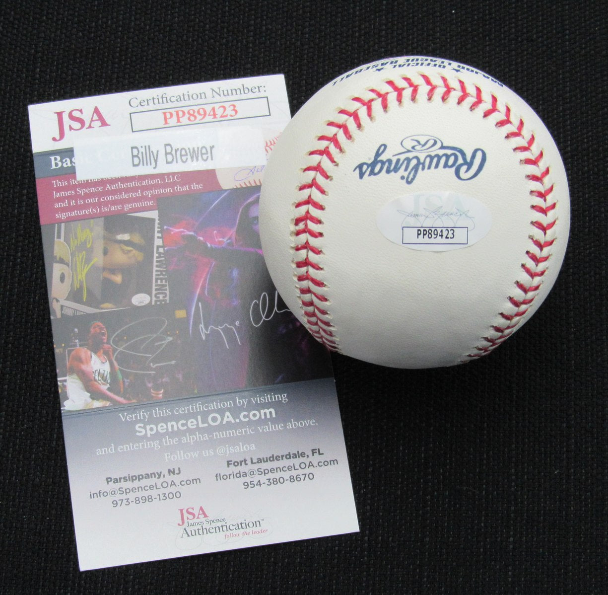 Billy Brewer Signed/Auto Yankees 100th OML Baseball JSA 186702