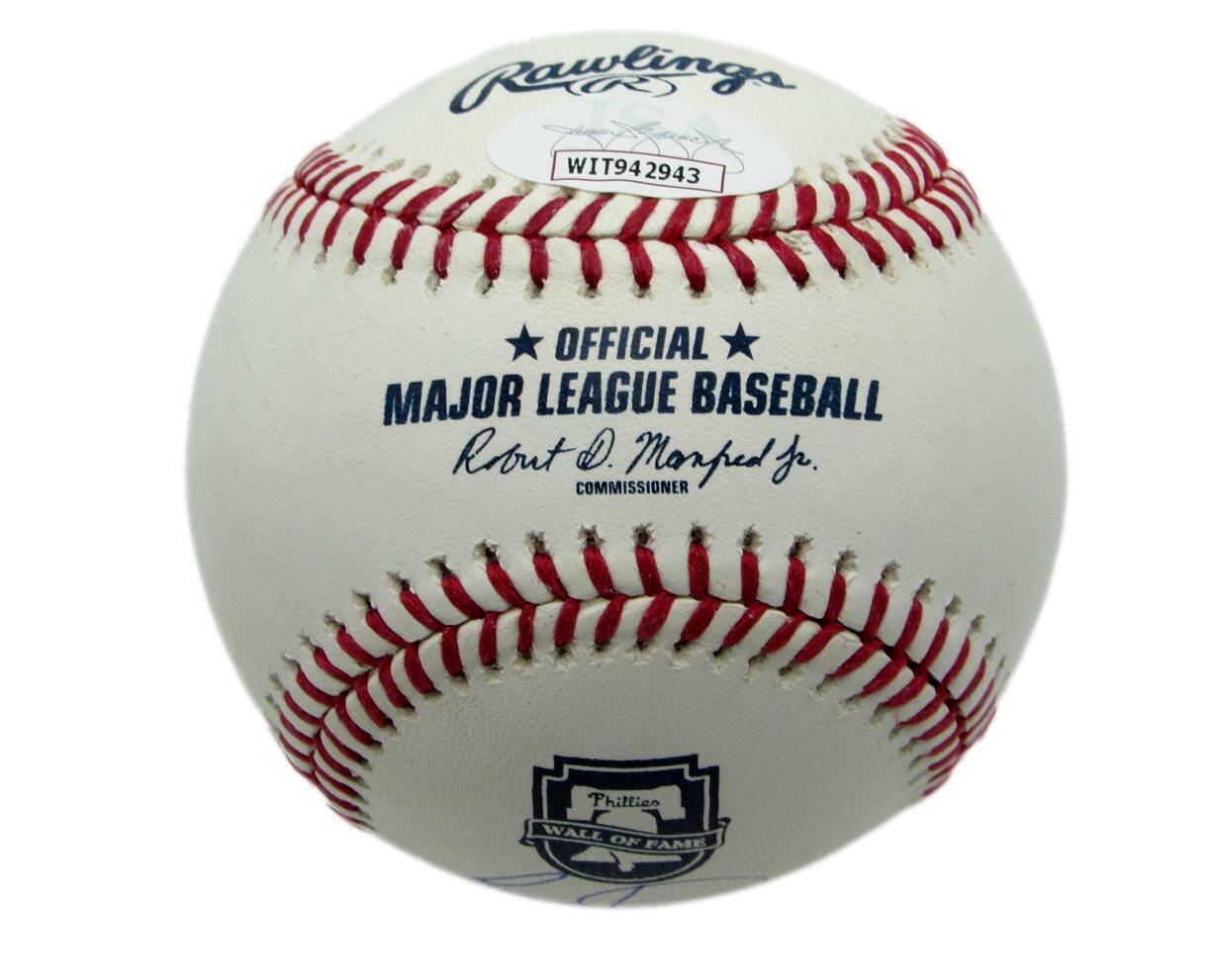 Ryan Howard Phillies Signed/Auto OML Wall of Fame Baseball in Case JSA 165761