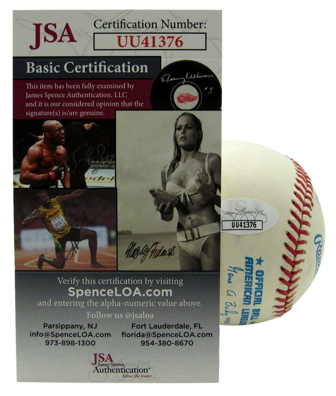 Lee Smith HOF Angels Signed/Autographed Rawlings OAL Baseball JSA 165309
