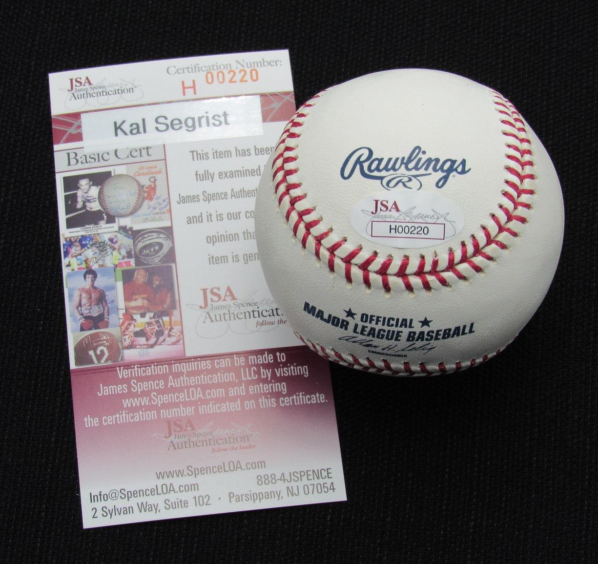 Kal Segrist Signed/Auto Yankees 100th OML Baseball JSA Inscr 186731