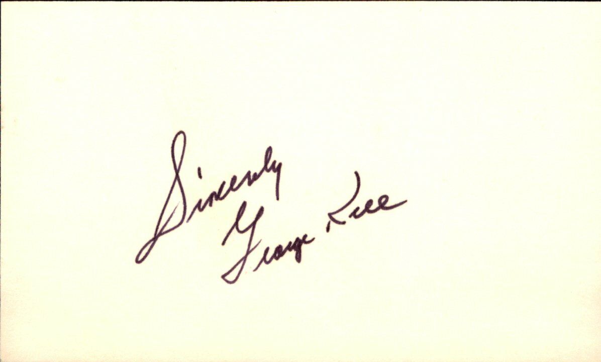 George Kell HOF Detroit Tigers d.2009  Signed/Autographed 3x5 Index Card 162558