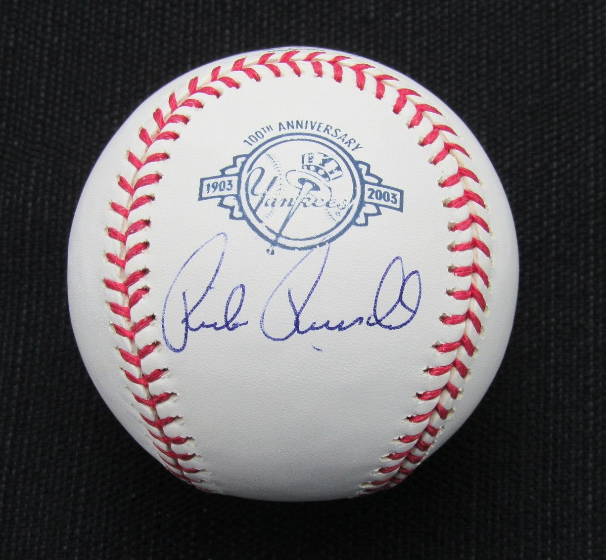 Rick Reuschel Signed/Auto Yankees 100th OML Baseball JSA 186845