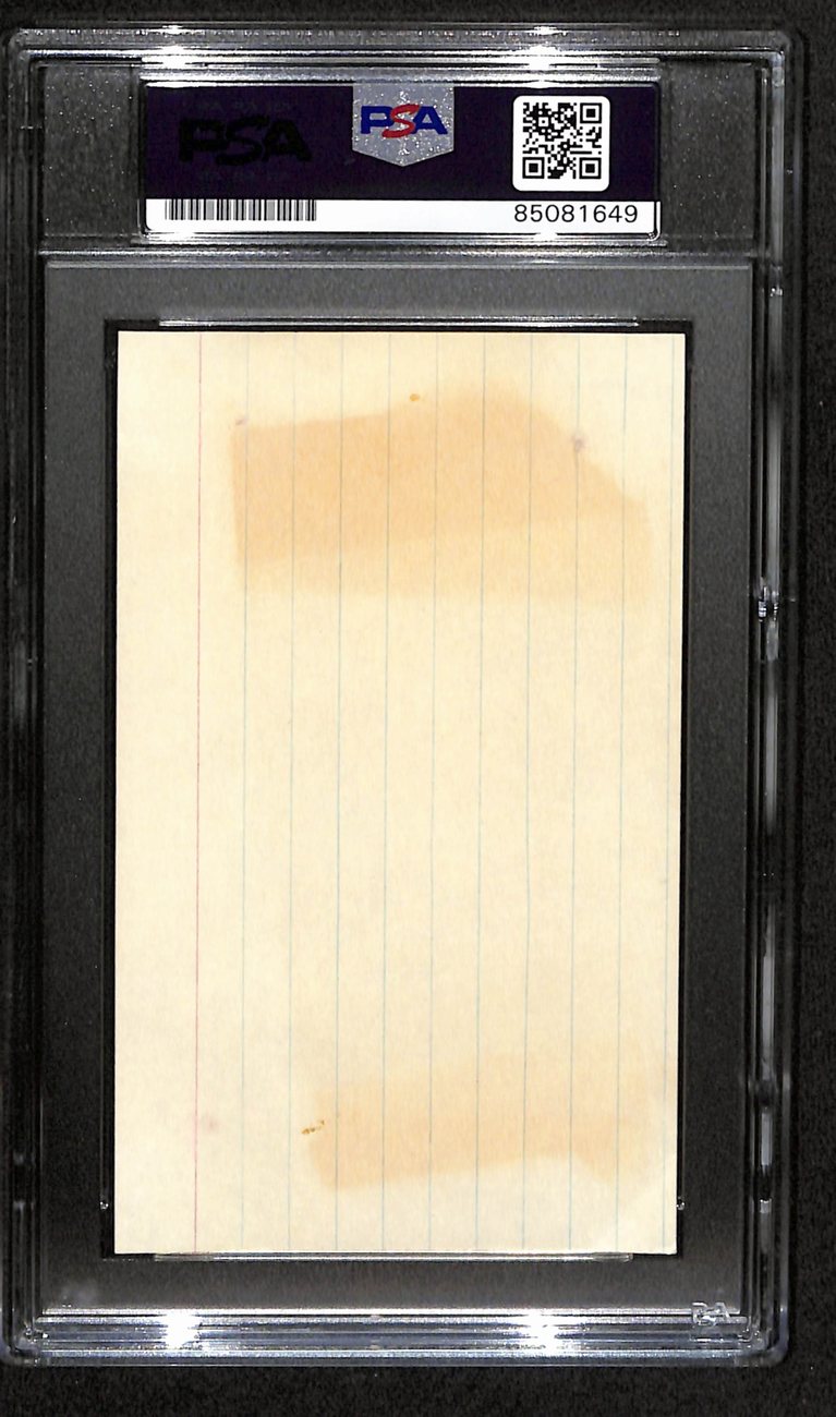 Charlie Gehringer HOF Signed 3x5 Index Card Detroit Tigers PSA/DNA 184230