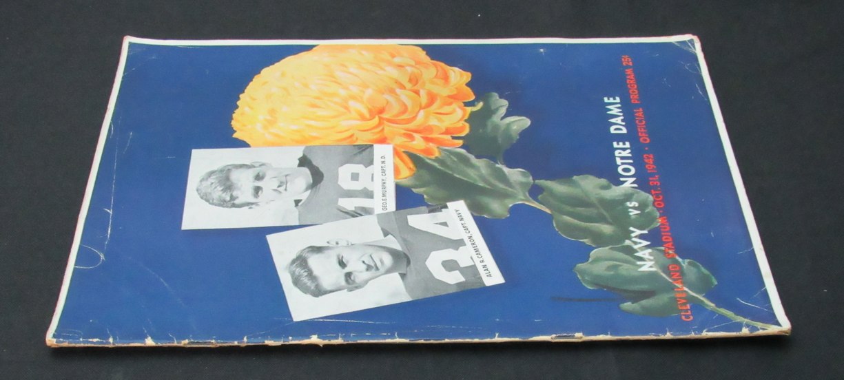 10/31/1942 Navy vs. Notre Dame College Program 186011