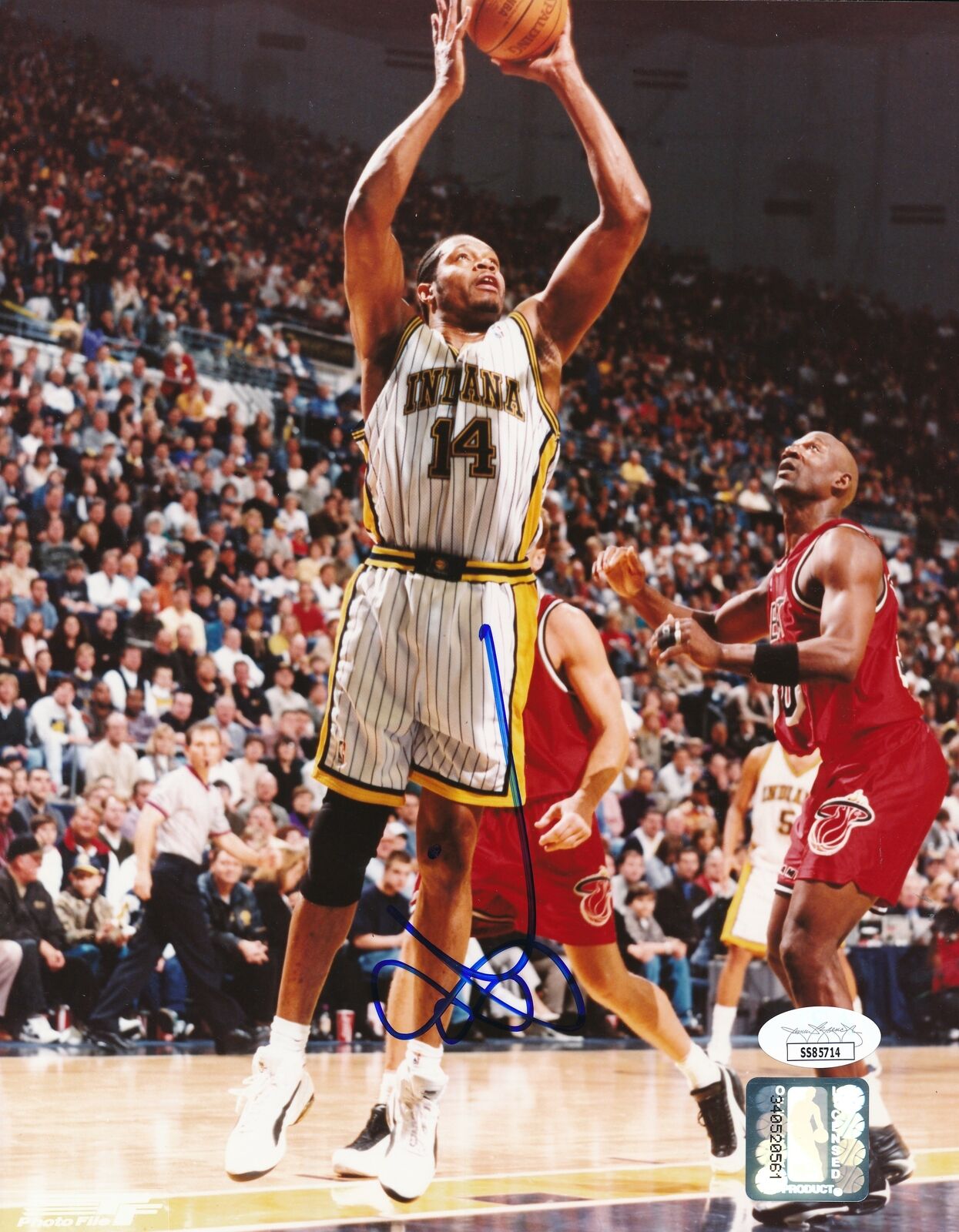 Sam Perkins Indiana Pacers Signed/Autographed 8x10 Photo JSA 165453