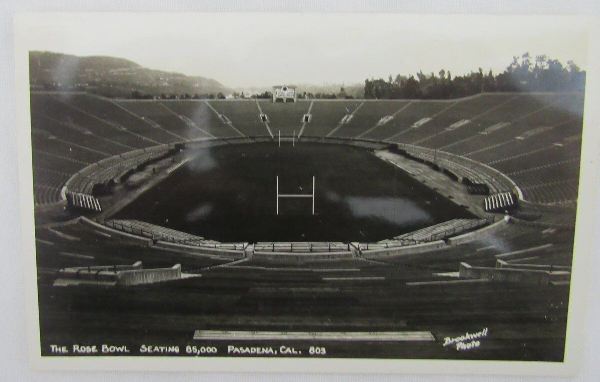 The Rose Bowl Pasadena, California ca 1930's Brookwell Photo Postcard 136361