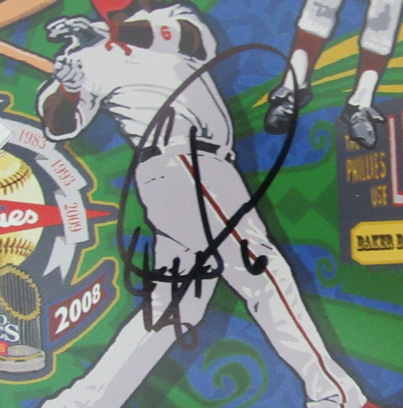 Ryan Howard Phillies Signed SGA CBP 11x14 2015 Phillies Mural Print 151743
