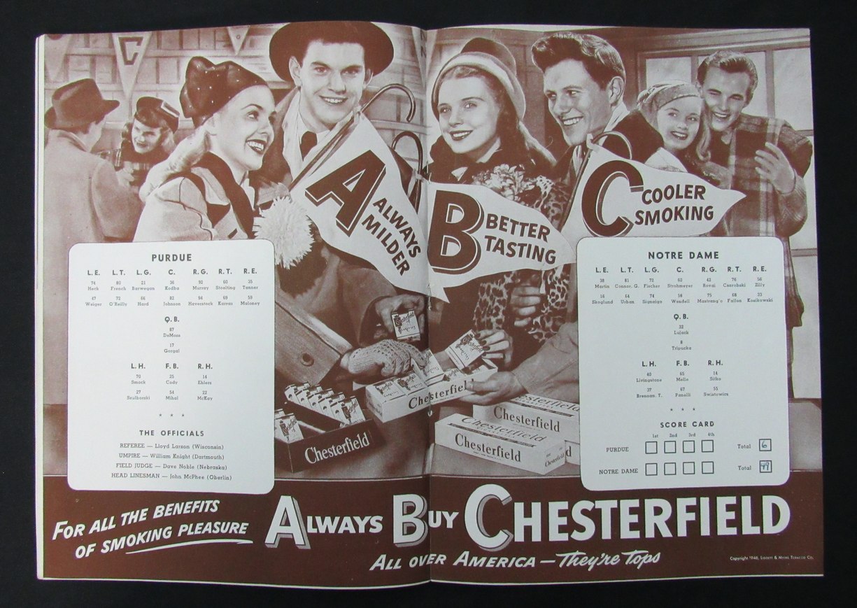 10/12/1946 Purdue vs. Notre Dame College Program 185924
