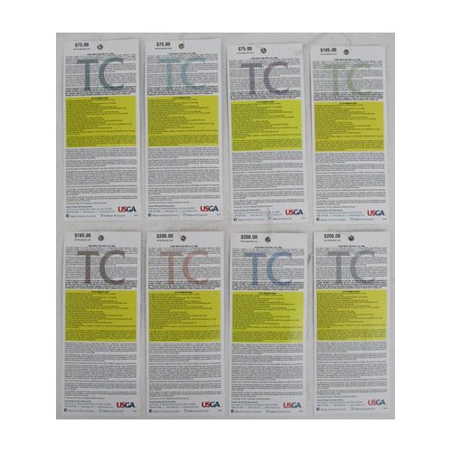 Lot of (8) Authentic Tickets 2015 U.S. Open Jordan Spieth Winner 190262