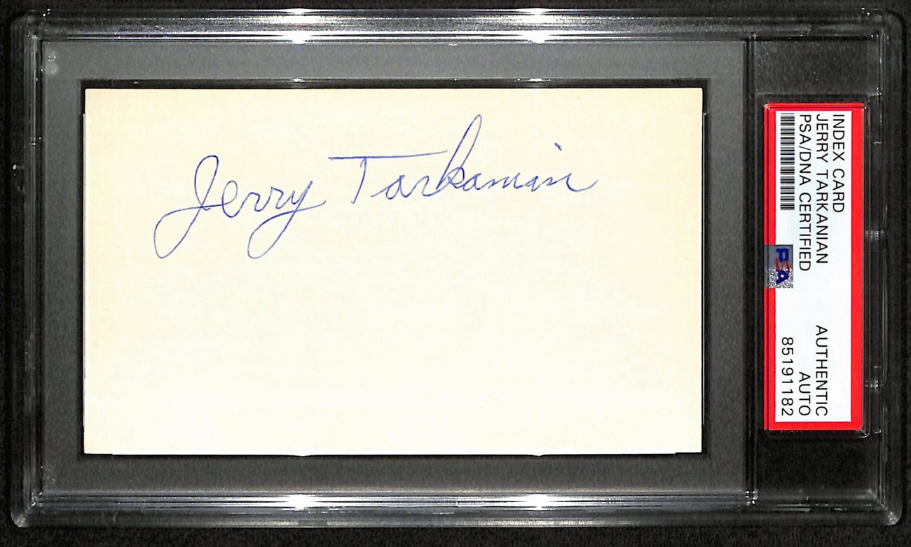 Jerry Tarkanian HOF Signed/Auto 3x5 Index Card UNLV Coach PSA/DNA 188539