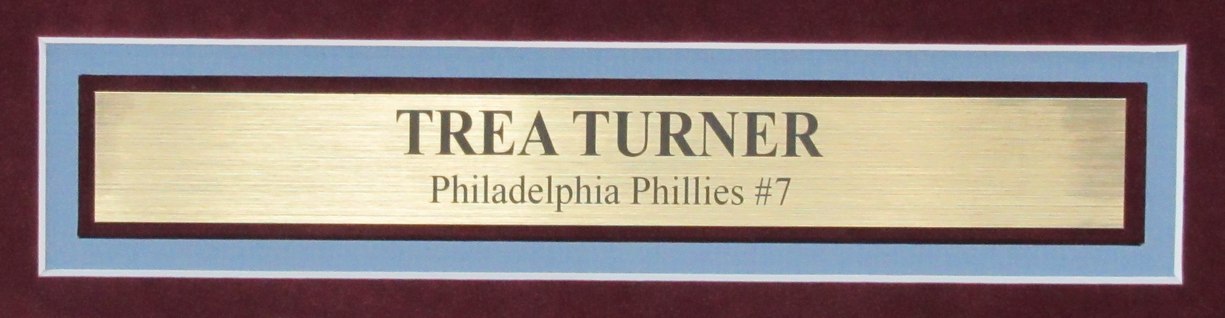 Trea Turner Autographed Philadelphia Phillies 16x20 Photo Framed Beckett 188973