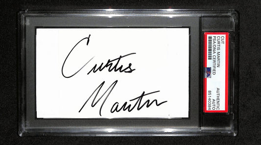 Curtis Martin  Autographed 3x5 Cut Card PSA/DNA 186522