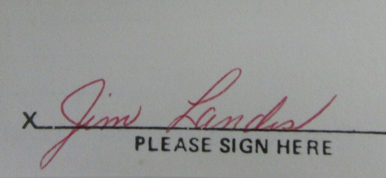 Jim Landis 1967 Boston Red Sox Signed 3x5 Index Card with 5x7 Photo 158531