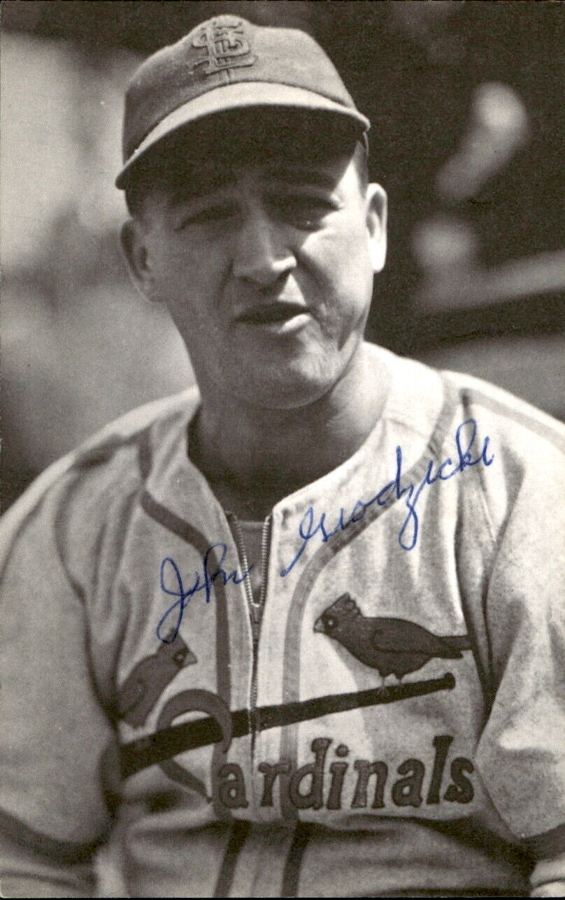 Johnny Grodzicki Cardinals d. 1998 Signed/Auto 3x5 Photo 178411