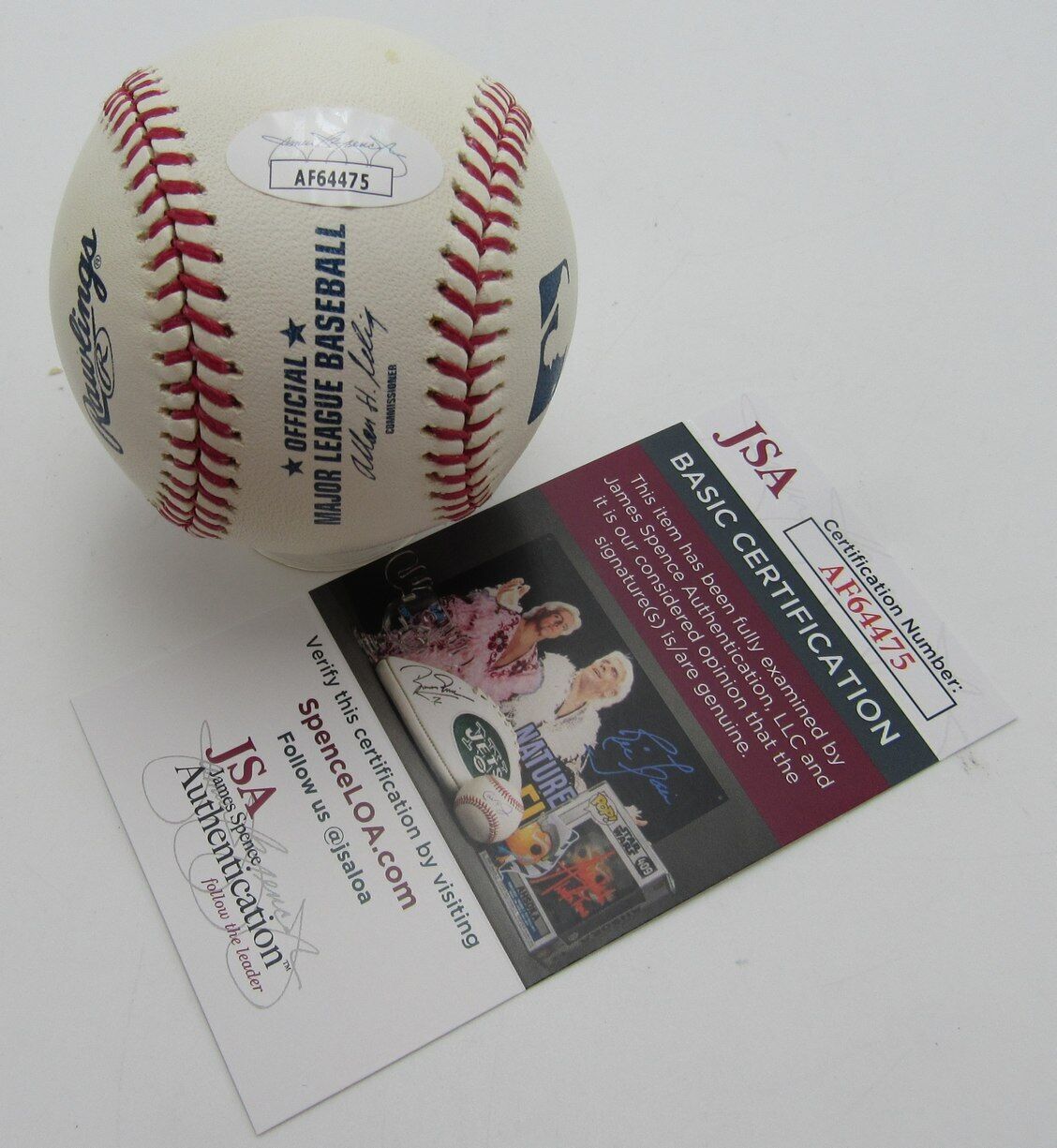 Stan Bahnsen Autographed OML Baseball New York Yankees JSA