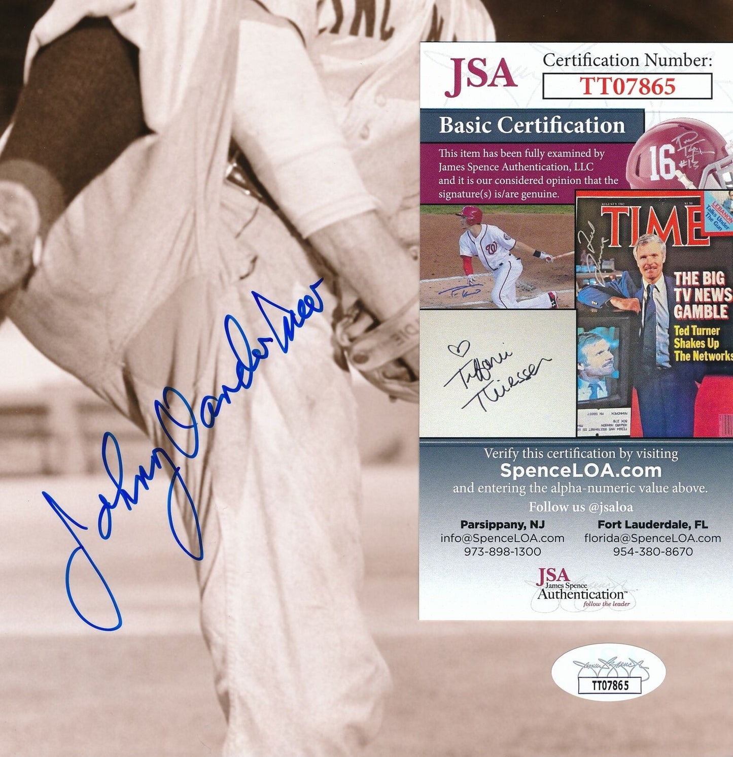 Johnny Vander Meer Cincinnati Reds Signed/Autographed 8x10 B/W Photo JSA 165022