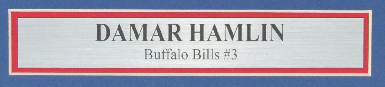 Damar Hamlin Autographed 8x10 Photo Buffalo Bills Framed Beckett 177290