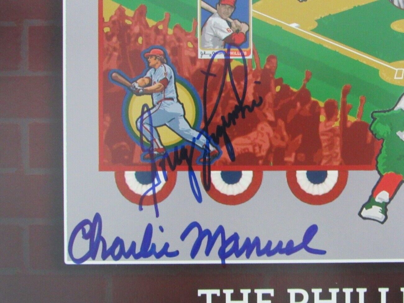 2015 Phillies Mural 11x14 Multi-Signed SGA CBP HAMELS +++ by 6 Players 151742