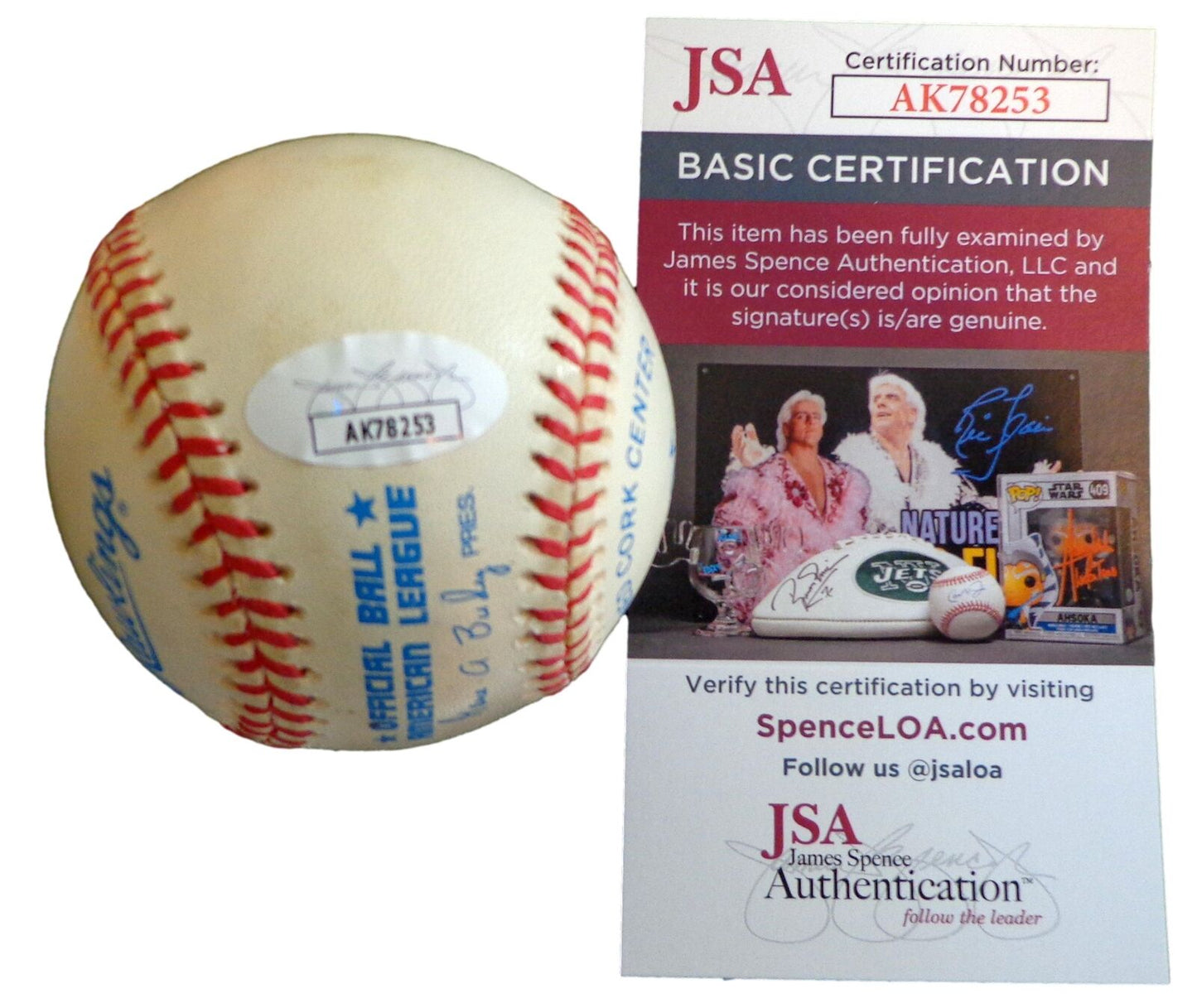 Hank Bauer Autographed OAL Baseball New York Yankees JSA 180867