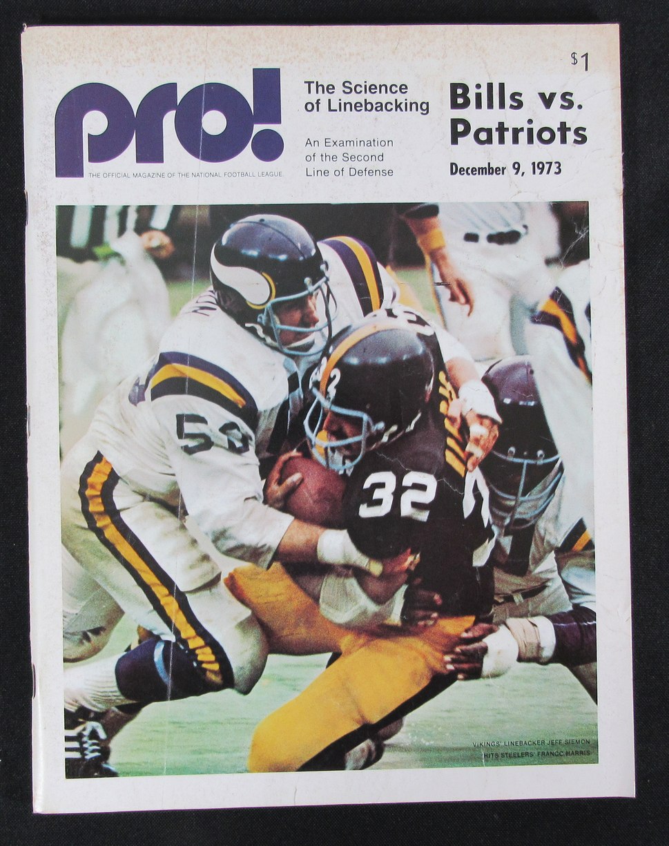 December 9, 1973 Buffalo Bills vs. New England Patriots NFL Game Program 172208
