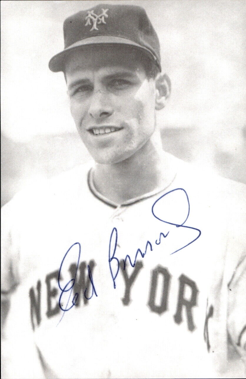 Eddie Bressoud NY Giants Signed/Autographed 3x5 Photo 177982