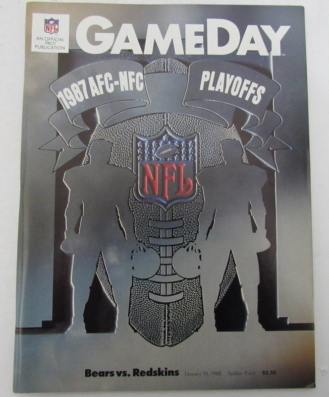 1987 NFC Playoff Football Game Program Redskins vs. Bears 129515