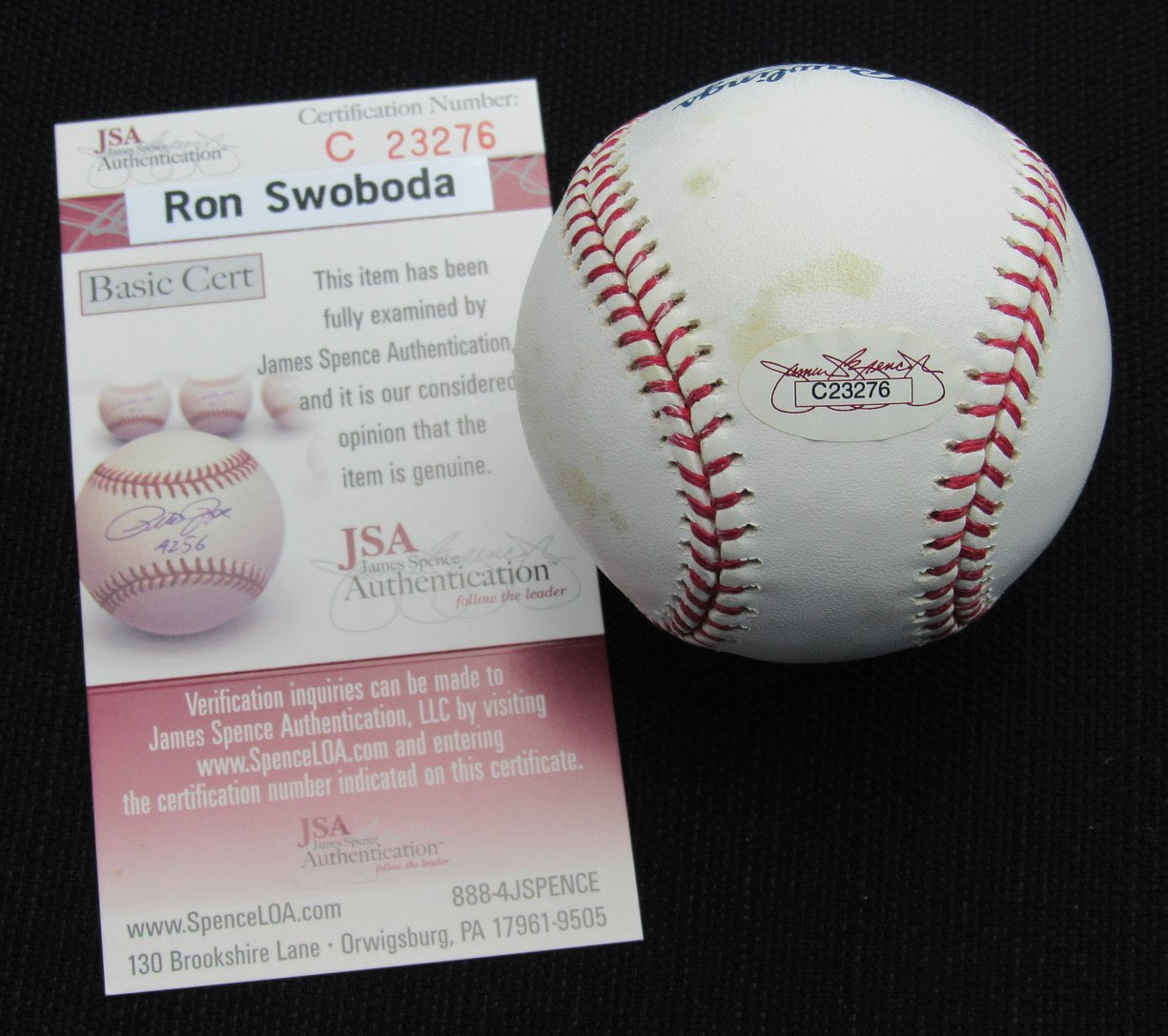 Ron Swoboda Signed/Auto Yankees 100th OML Baseball JSA 186707