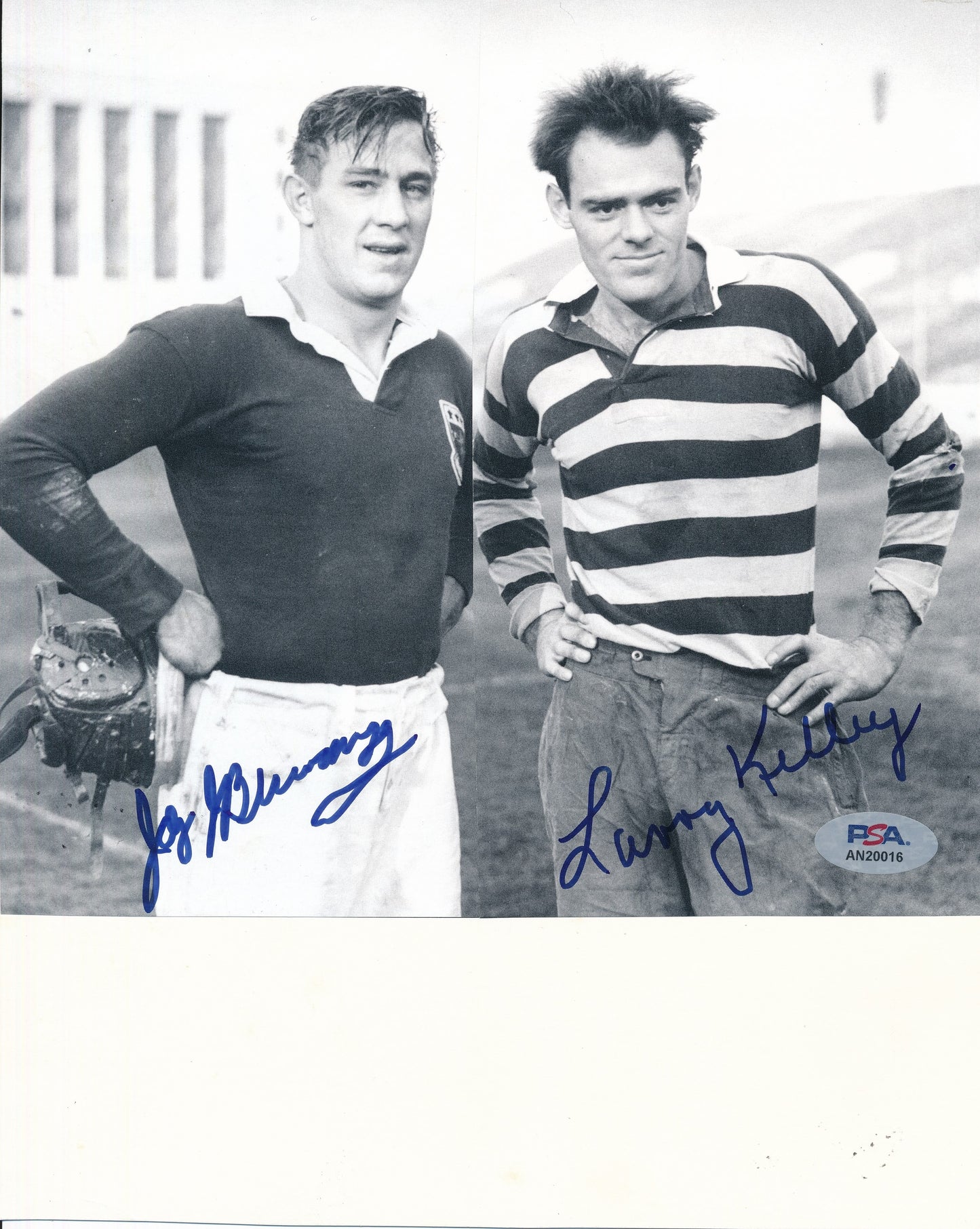 Larry Kelley/Jay Berwanger Signed 8x10 Magazine Photo 1935/36 Heisman PSA/DNA