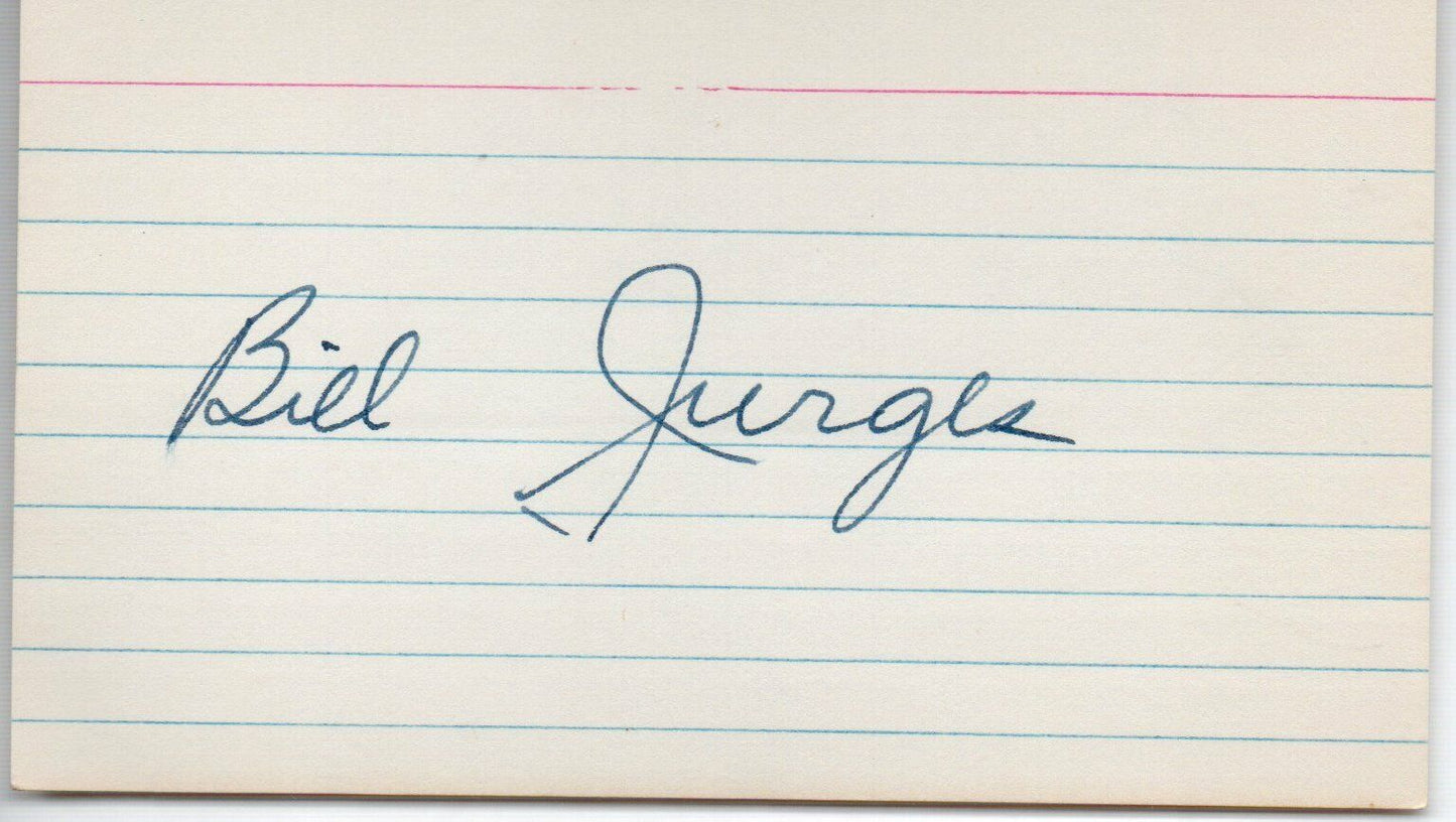 Lot of 7 Bill Jurges d. 1997 Chicago Cubs/ Giants Signed 3x5 Index Cards 145592