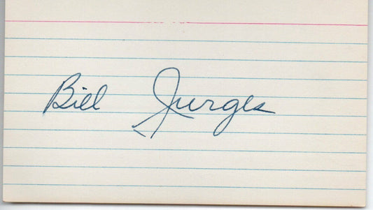 Lot of 7 Bill Jurges d. 1997 Chicago Cubs/ Giants Signed 3x5 Index Cards 145592