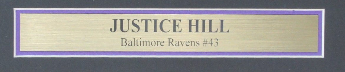 Justice Hill Ravens Autographed 11x14 Photo Framed Beckett 184986