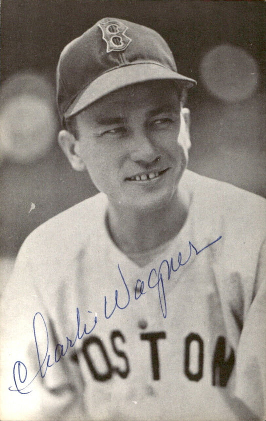 Charlie Wagner Red Sox d. 2006 Signed/Autographed 3x5  Photo 179294