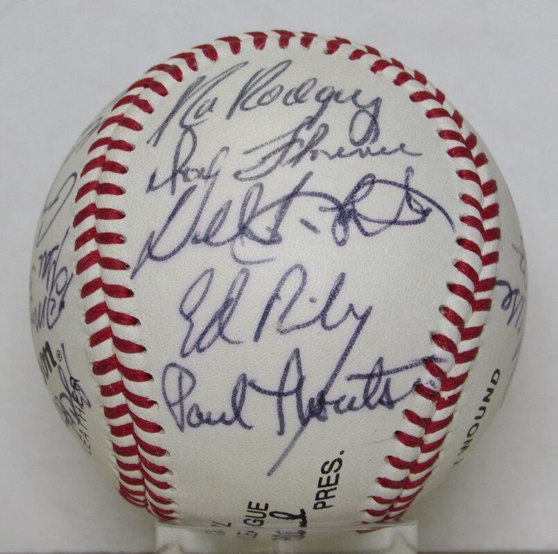 1992 Team Autographed Rawlings OEL Baseball New Britain Red Sox