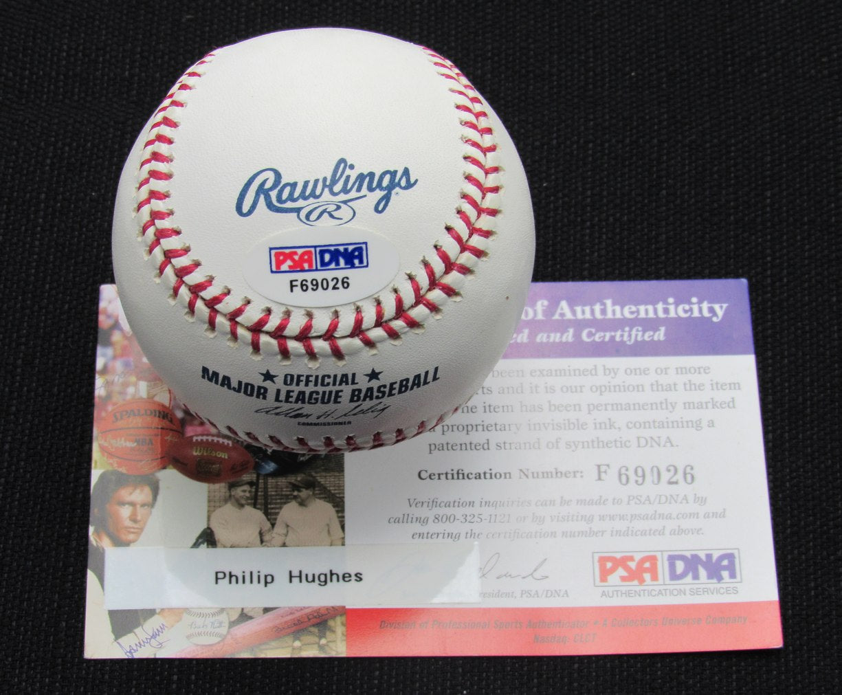 Philip Hughes Signed/Auto Yankees 100th OML Baseball PSA/DNA 186981