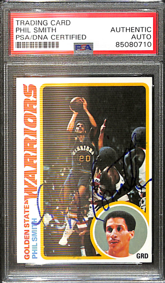 Phil Smith Signed/Auto 1978 Topps Card #33 Warriors PSA/DNA 185412