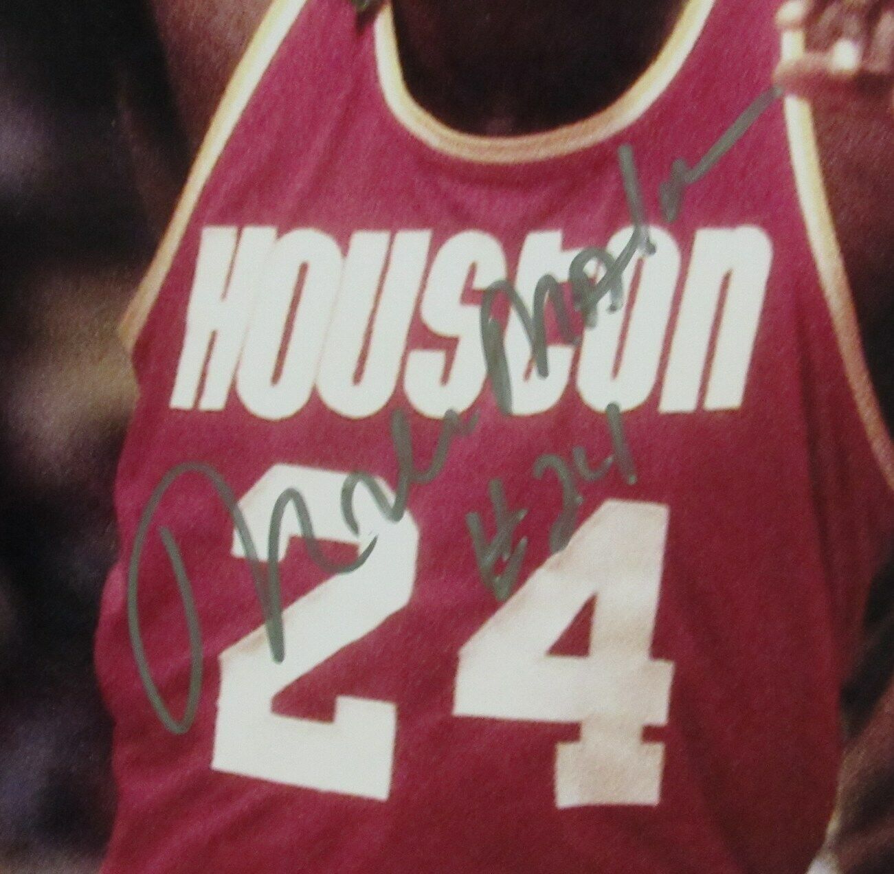 Moses Malone Houston Rockets Signed/Autographed 11x14 Photo JSA 162937