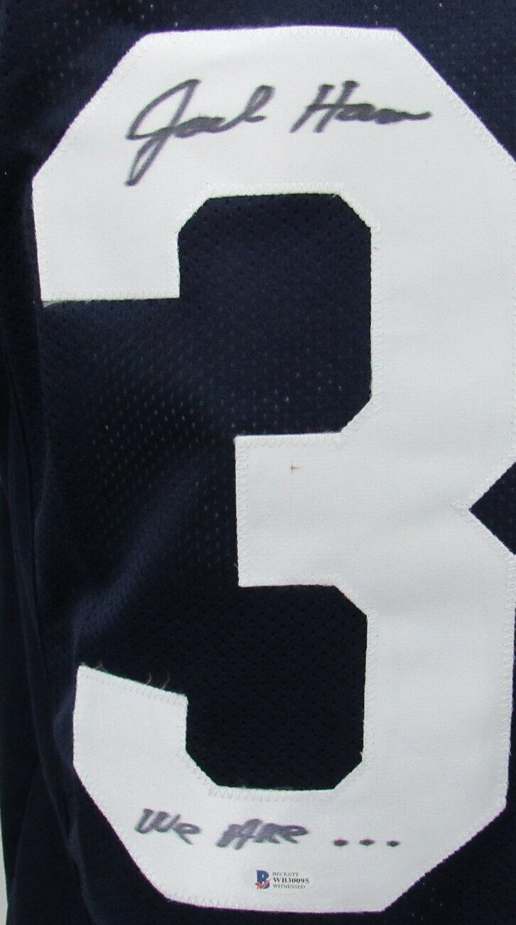 Jack Ham HOF Signed/Inscr Penn State Custom Football Jersey Beckett 165347