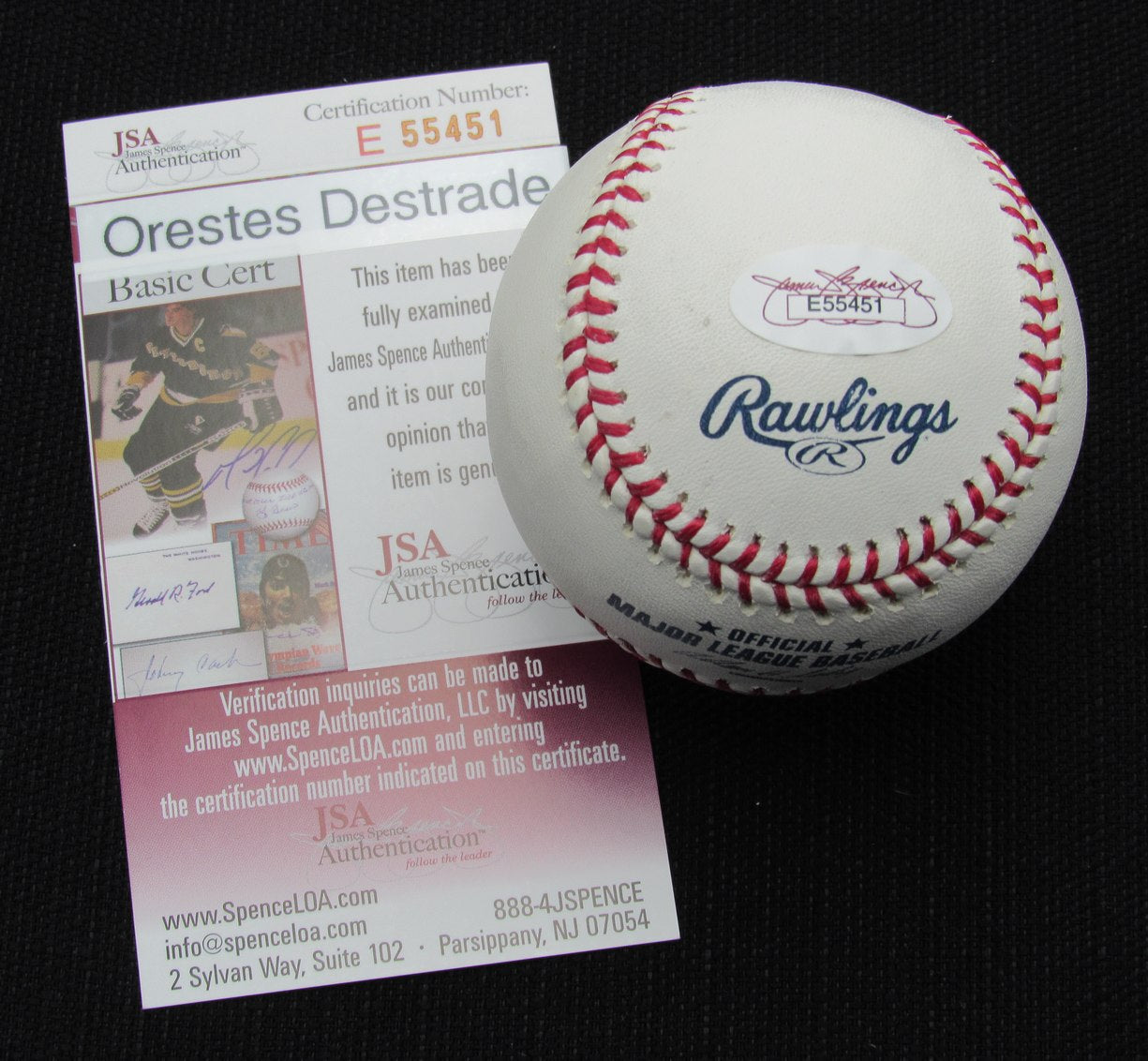Orestes Destrade Signed/Auto Yankees 100th OML Baseball JSA 186631