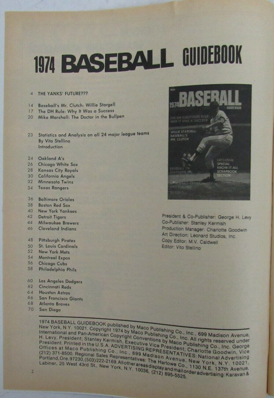 1974 Baseball Guide Book with Tom Seaver, New York Mets on Cover 164503