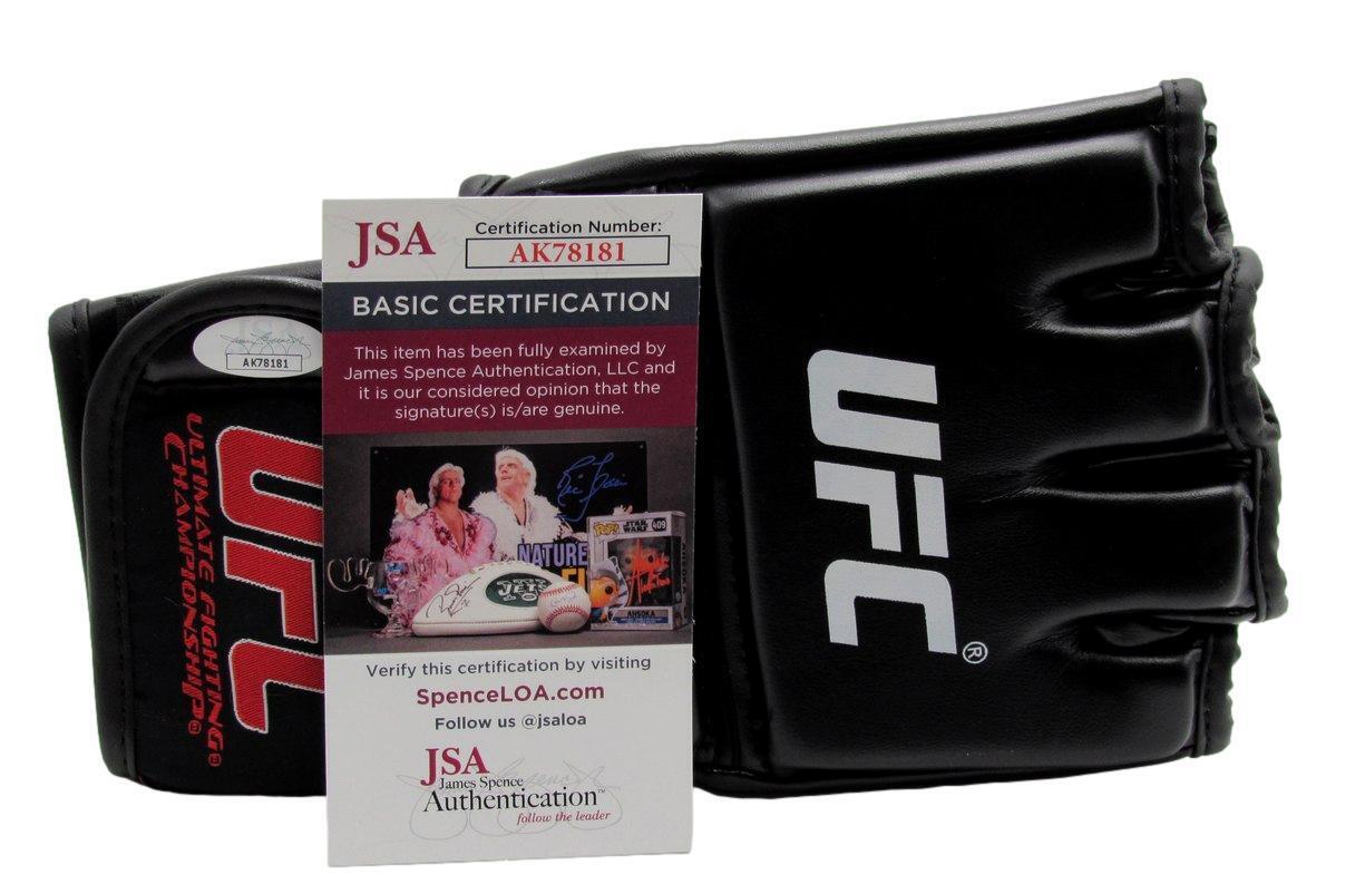 Bo Nickal Autographed/Inscr Left UFC Fight Glove Penn State JSA 180942