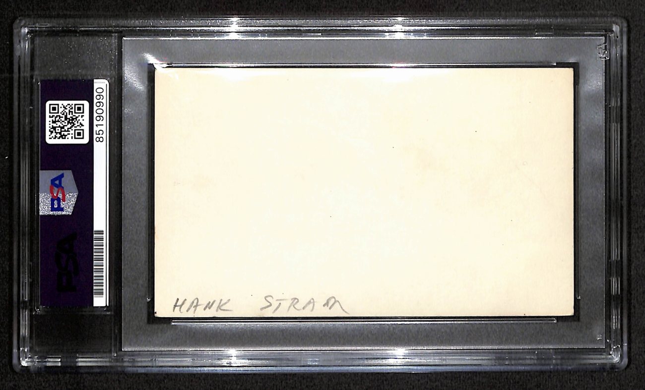 Hank Stram HOF Signed/Auto 3x5 Index Card Kansas City Chiefs PSA/DNA 187474