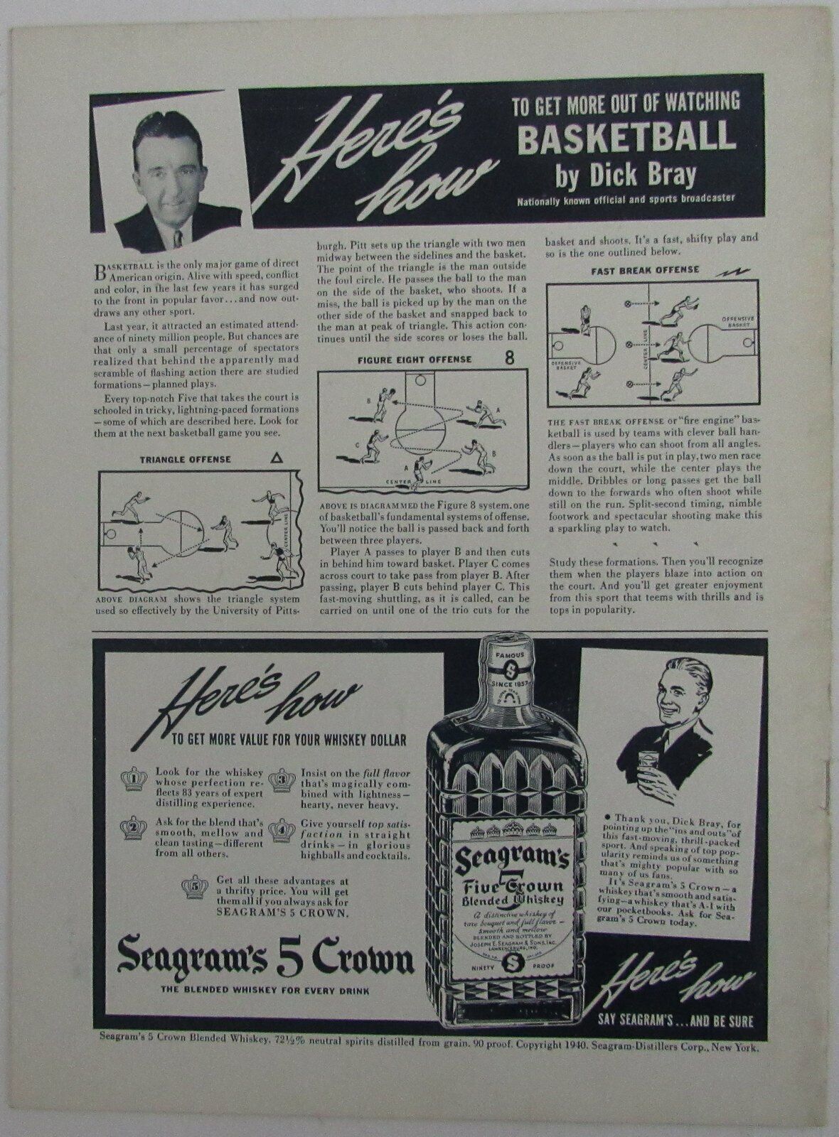 1940 NCAA Basketball Doubleheader Games Program at Madison Square Garden 145179