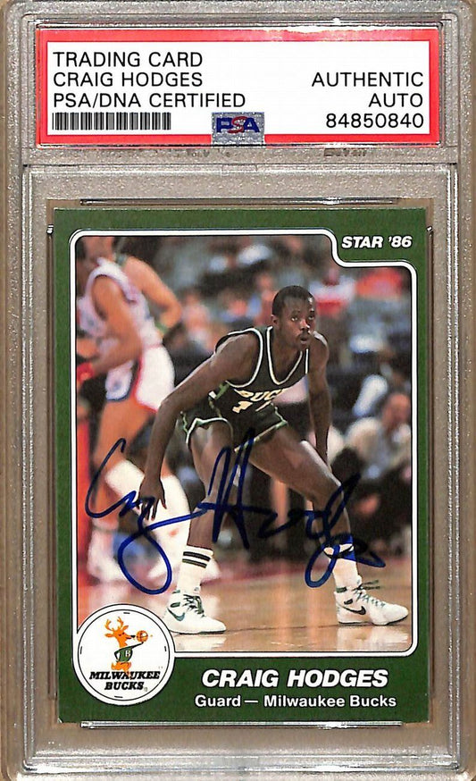 1985-86 Star Company #125 Craig Hodges Bucks Signed/Auto Card PSA/DNA 178994