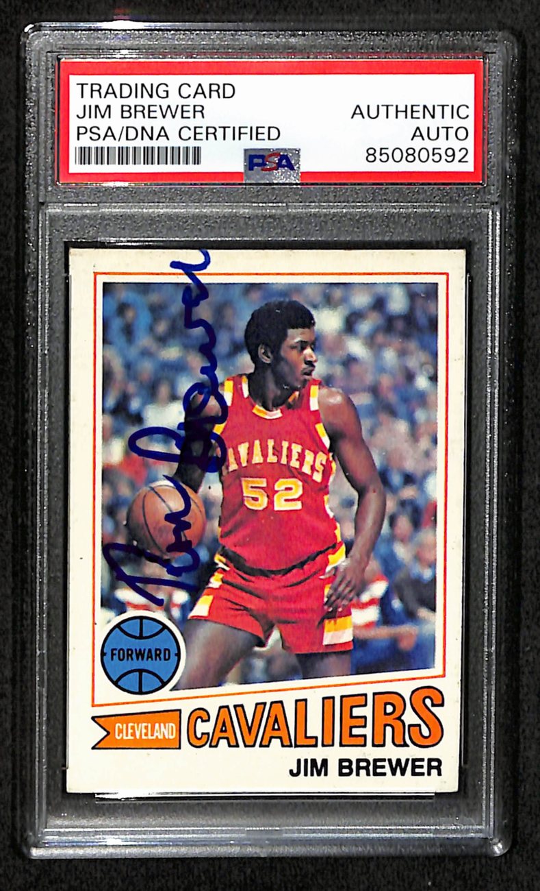 1977/78 TOPPS #9 Jim Brewer Auto/Signed Card PSA/DNA 185492