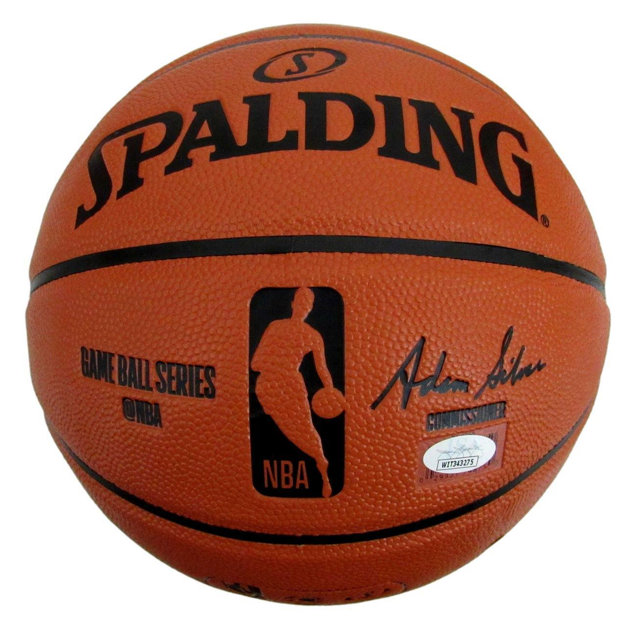 David Thompson HOF Signed Skywalker NC State Nuggets Basketball JSA 157775