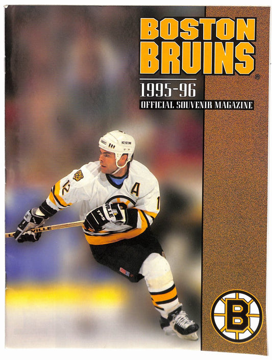 1995-96 Boston Bruins Official Souvenir Magazine Program Oates  Cover 182018