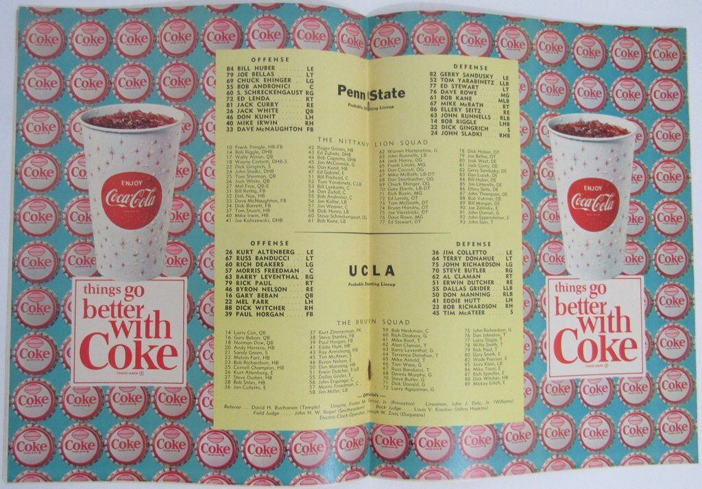 1965 Penn State Nittany Lions vs. UCLA Football Program 137034